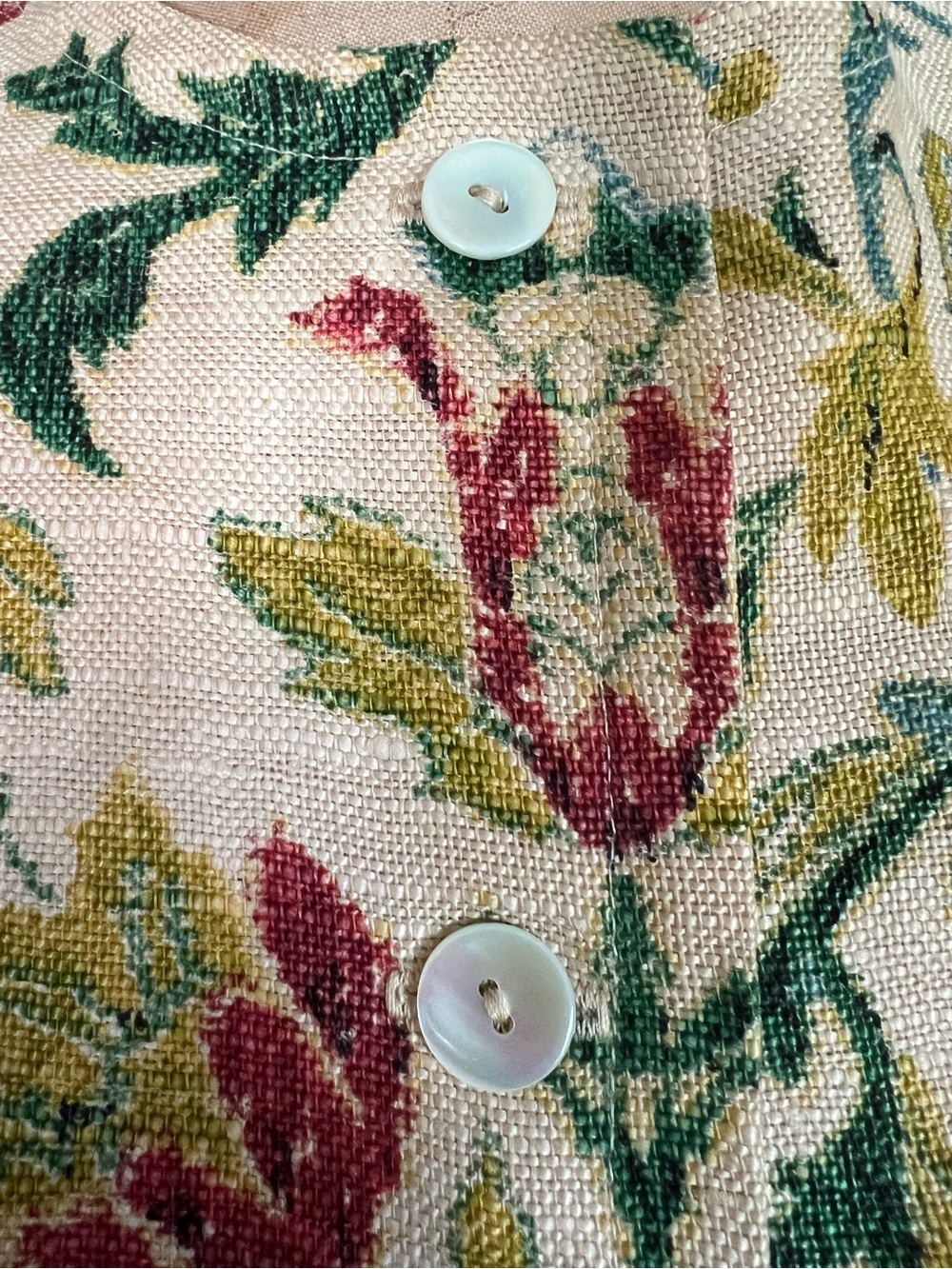 John Meyer of Norwich Vintage Floral Button Front Jacket - Picture 5 of 9